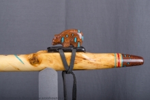 Yellow Cedar Burl Native American Flute, Minor, Mid B-4, #J7K (12)